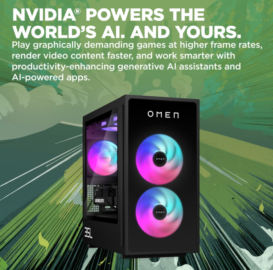 HP | OMEN 35L Gaming Desktop Ultra 7 265K 32GB DDR5 2TB RTX 5070TI 16GB W11 Home 1YR  GT16-0059