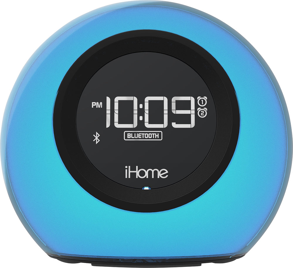 iHome | Colour Changing Bluetooth Dual Alarm Clock/Radio w/ USB-A Charging - Black | iBT29