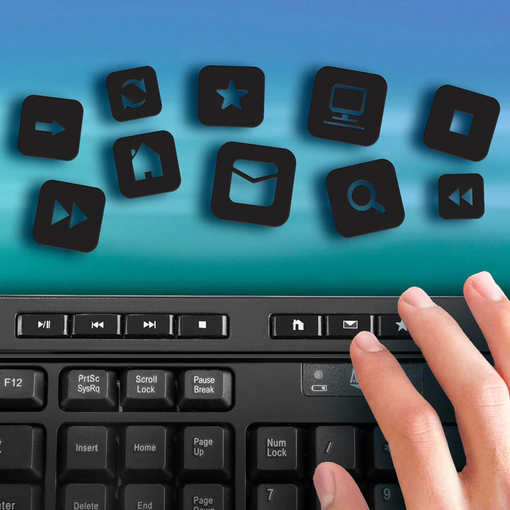 Adesso | Antimicrobial Wireless Desketop Keyboard & Mouse Combo - Black | WKB-1320CB