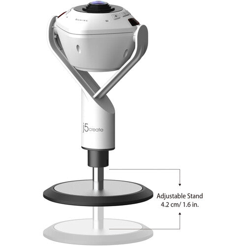 j5create | 360° AI-Powered Webcam with Speakerphone | JVU368