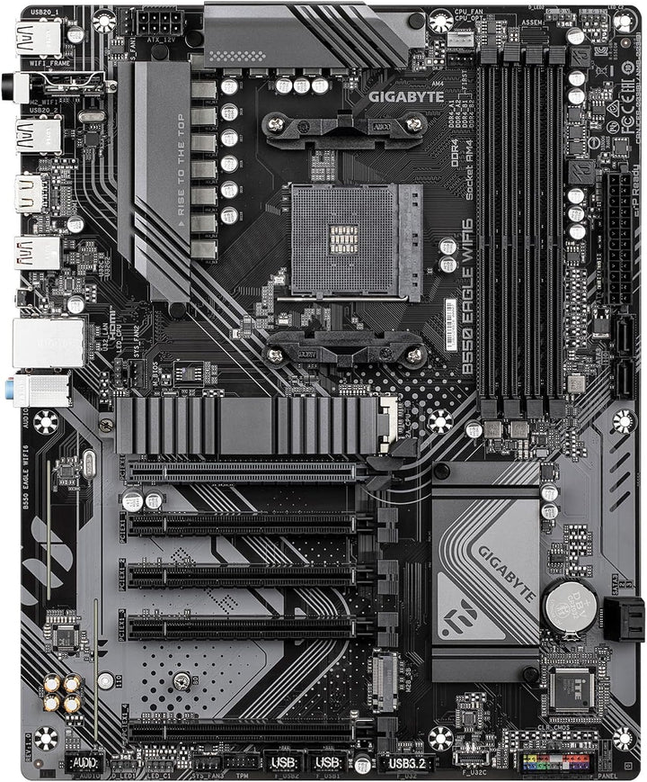 Gigabyte | B550 Eagle WIFI6 Motherboard 1xPCIe 4.0 + 1xPCIe 3.0 M.2, 1GbE LAN, WiFi 6, USB 3.2 Gen 2 | B550 EAGLE WIFI6