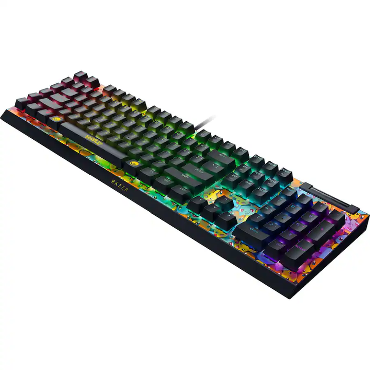 Razer | BlackWidow V4 X Full Size Wired Mechanical Green Clicky Switch Gaming Keyboard with Chroma RGB Backlighting - Pokémon Edition | RZ03-04704200-R3M1