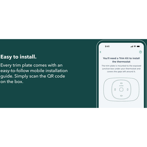 Ecobee | Smart Thermostat Essential Trim Plate - White | EB-STATE7TPR-01