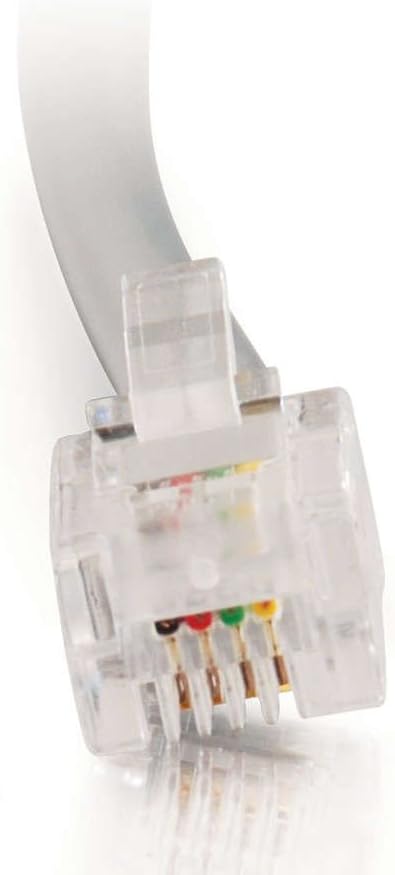 C2G | RJ11 4 Pin Telephone Cable 7FT - Silver | 02970