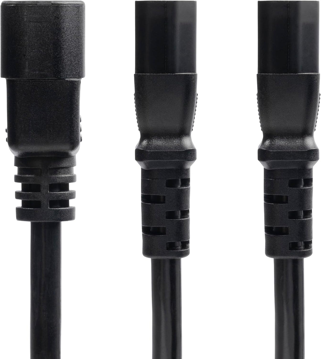 Startech | Power Cord Splitter IEC 60320 C14 to 2x IEC 60320 C13 AC Power Cable Splitter - Black | 8723-8600-POWER-CORD