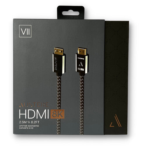 Austere | VII Series 8K HDMI 2.1 ARC Cable 8.2 ft / 2.5m - Black | 7S-8KHD2-2.5M