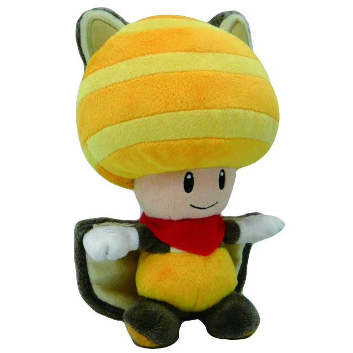 Little Buddy | Flying Squirrel Yellow Toad "Super Mario" All Star Collection 9" Plush  - Yellow