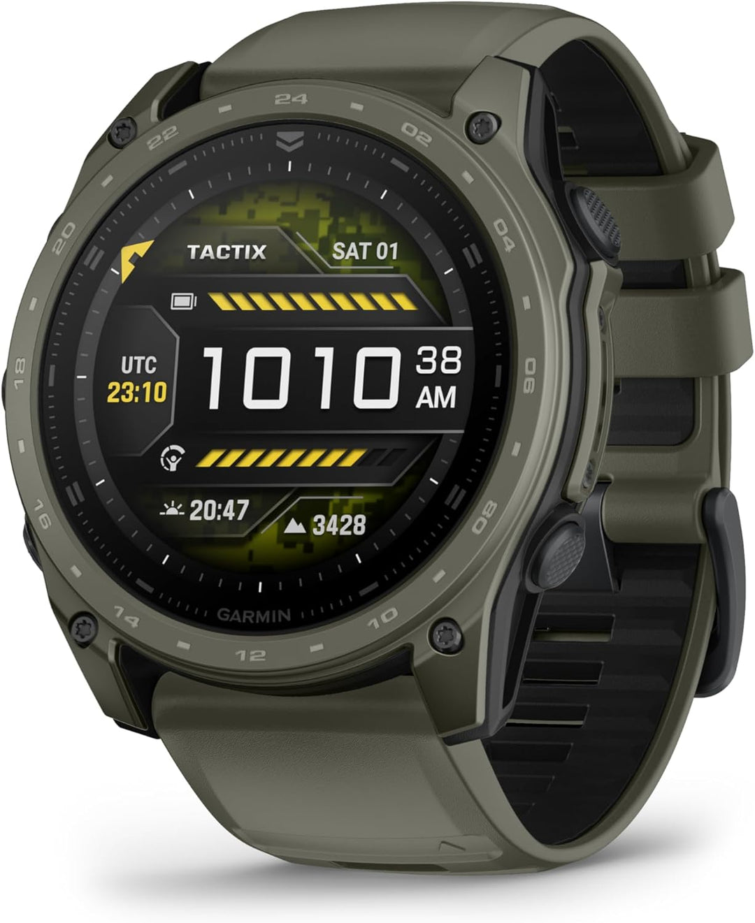 Garmin | tactix 51mm Cerakote Premium Tactical GPS Smartwatch - Olive Drab | 010-04553-10