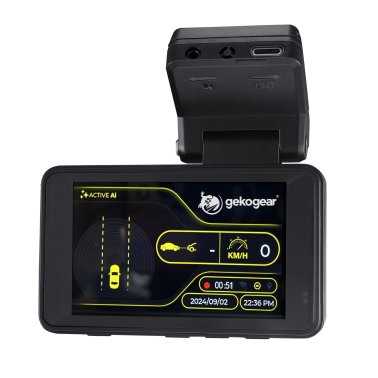 GekoGear | Orbit D220 Full HD 1080p Dash Cam with 3" Screen & Rear Camera | ORBIT220