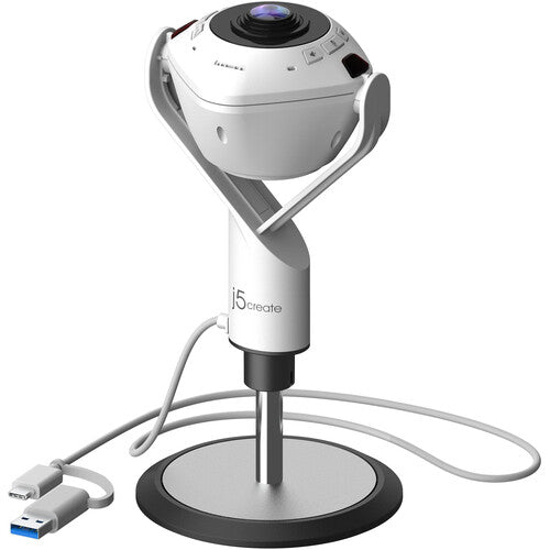 j5create | 360° AI-Powered Webcam with Speakerphone | JVU368