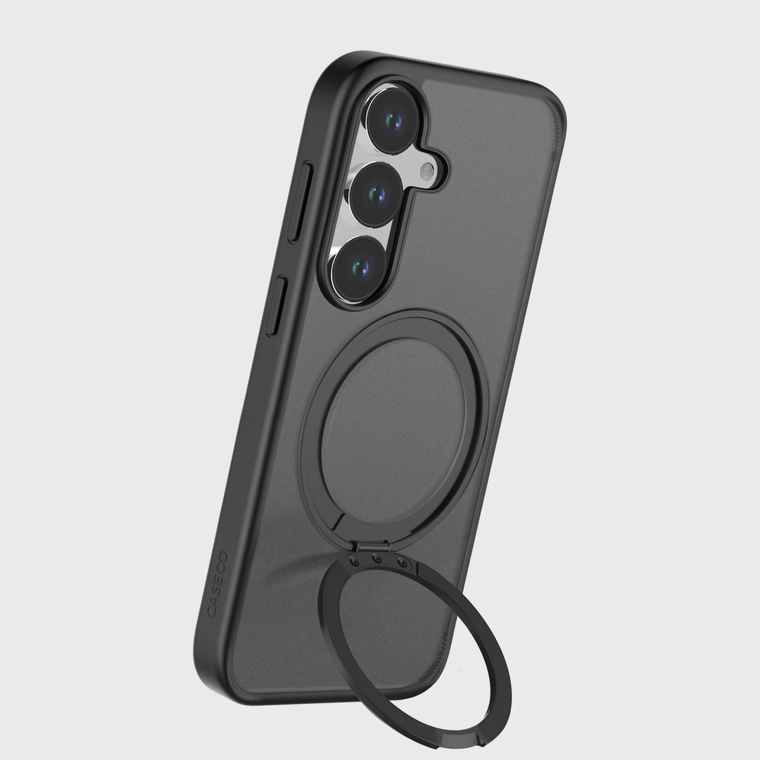 Caseco | Hybrid Case With Built-in MagSafe Ring Holder Samsung Galaxy S26 - Black | C21F3-01