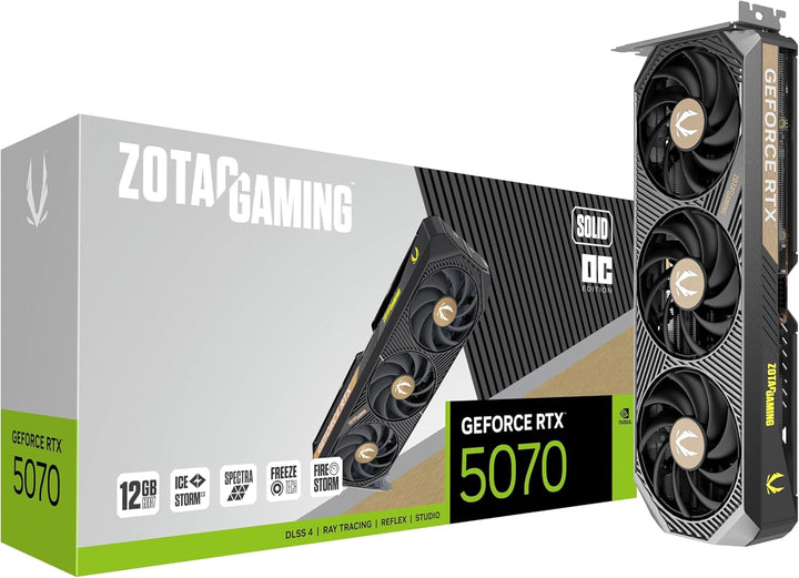 ZOTAC | VCX GeForce RTX 5070 SOLID OC 12GB GDDR7 192bit Retail | ZT-B50700J-10P