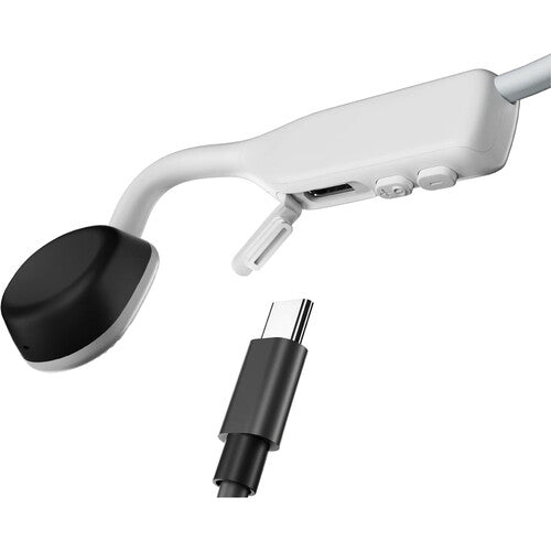 Shokz | OpenMove Alpine White Bluetooth Headset with Mic Bone Conduction - Lightweight  | 52837
