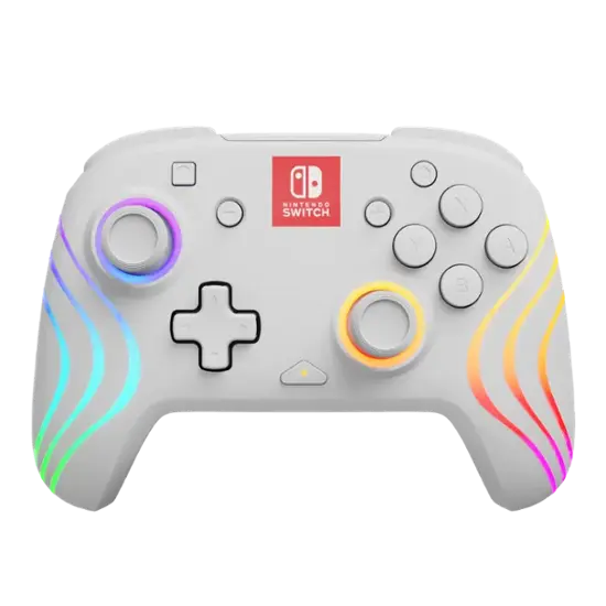 PDP | Afterglow Wave Wireless Pro Controller with Motion for Nintendo Switch & Nintendo Switch OLED Model - White | 500-252-WH