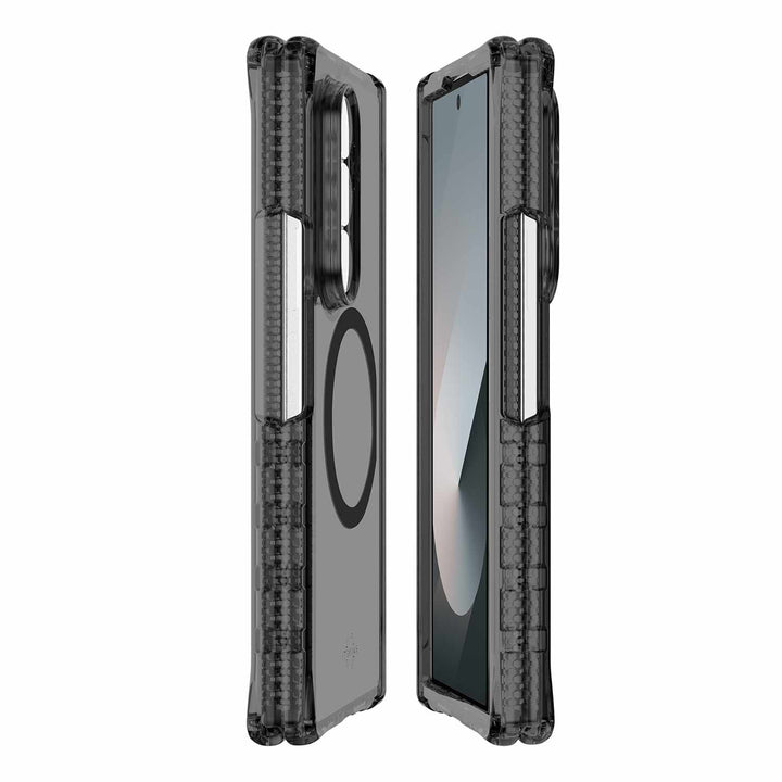 ITSKINS | Hybrid_R Case Hinge w/MagSafe for Samsung Galaxy Z Fold 7 - Smoke/Transparent | SGQ7HIMCLBKTR