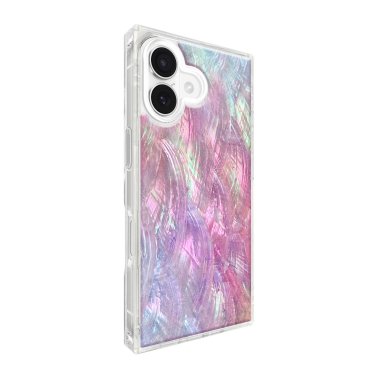 FLAUNT | Square MagSafe iPhone 17 Case - Pink Mother of Pearl | FT057426