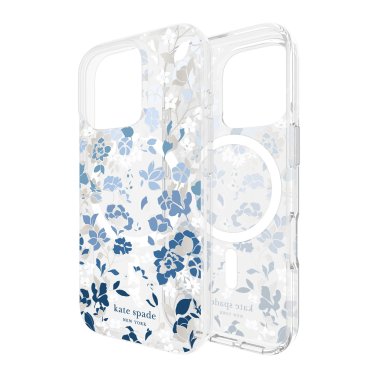 Kate Spade | Protective Prints MagSafe Case iPhone 16 Pro - Flowerbed - Blue | 15-13262