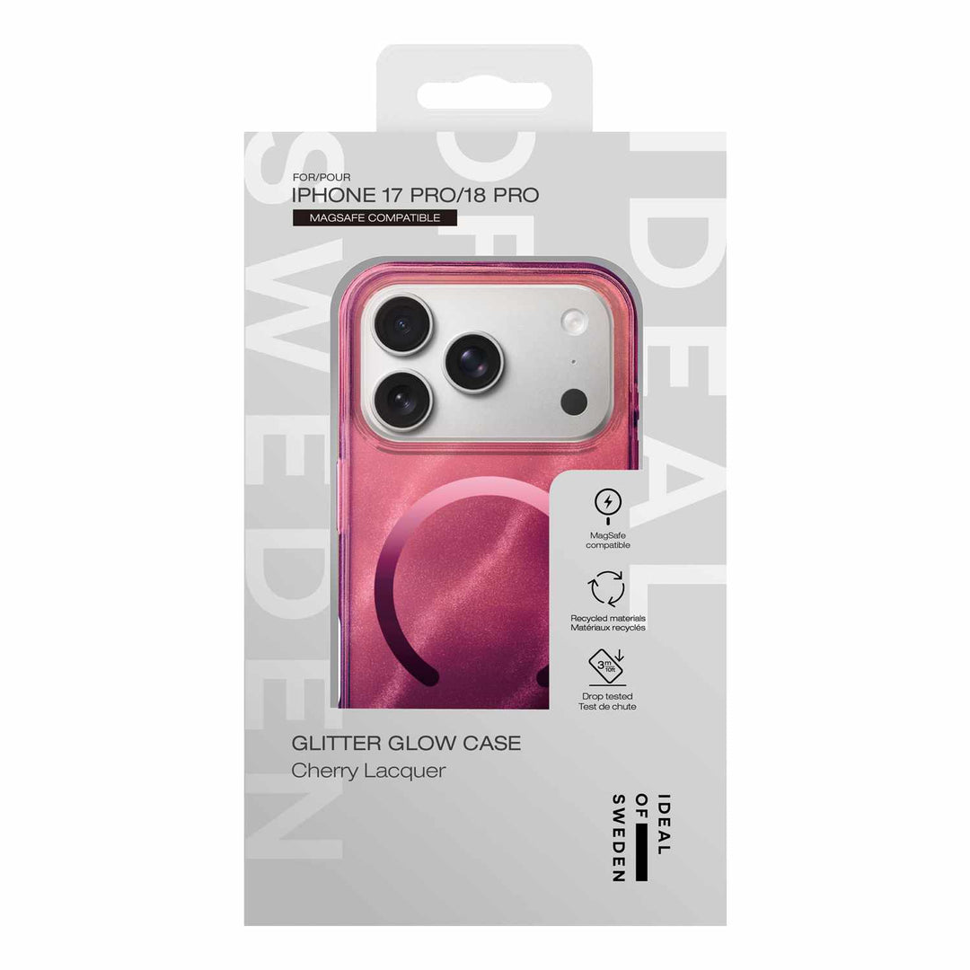 Ideal of Sweden | Glitter Glow MagSafe Case iPhone 18 Pro /17 Pro - Cherry Lacquer | IDCLCMSI2661P564