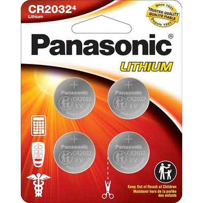 Panasonic | Lithium Coin Batteries 4 Pack | CR2032PA4BL