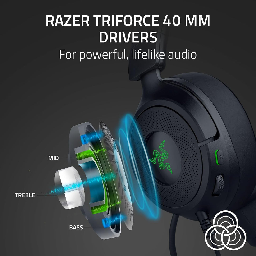 Razer | Kraken Kitty V3 X Wired Over-the-Ear Gaming Headset for PC, PlayStation, Nintendo Switch, Steam Deck, and Smartphone - Black |  RZ04-05350200-R3U1