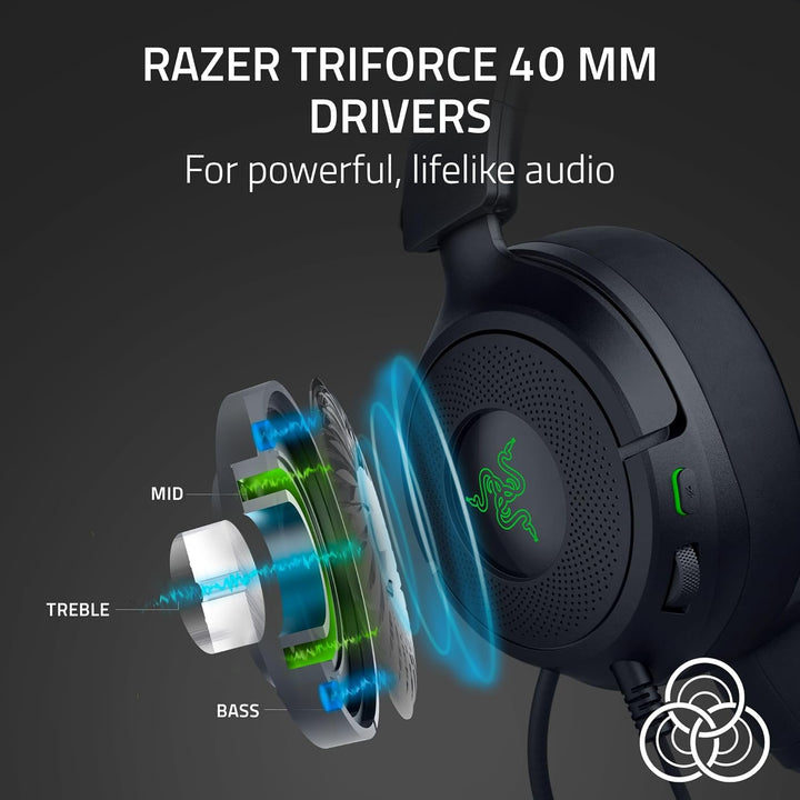Razer | Kraken Kitty V3 X Wired Over-the-Ear Gaming Headset for PC, PlayStation, Nintendo Switch, Steam Deck, and Smartphone - Black |  RZ04-05350200-R3U1