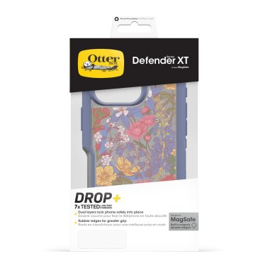 OtterBox | Defender XT Pro w/ MagSafe Series Case iPhone 16 Pro - Clear Purple Wildflowers | 77-96089