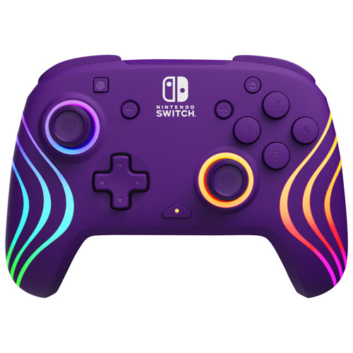 Afterglow | Wave Wireless Pro Controller with Motion for Nintendo Switch & Nintendo Switch OLED Model - Purple |  500-252-PR