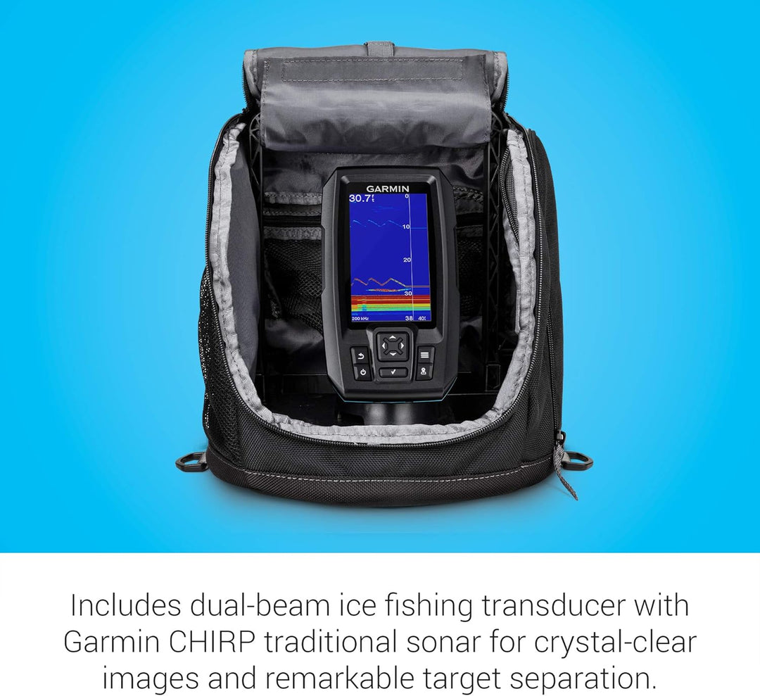 Garmin | Striker Plus 4 Ice Fishing Bundle with Dual Beam Transducer | CE010-01870-30
