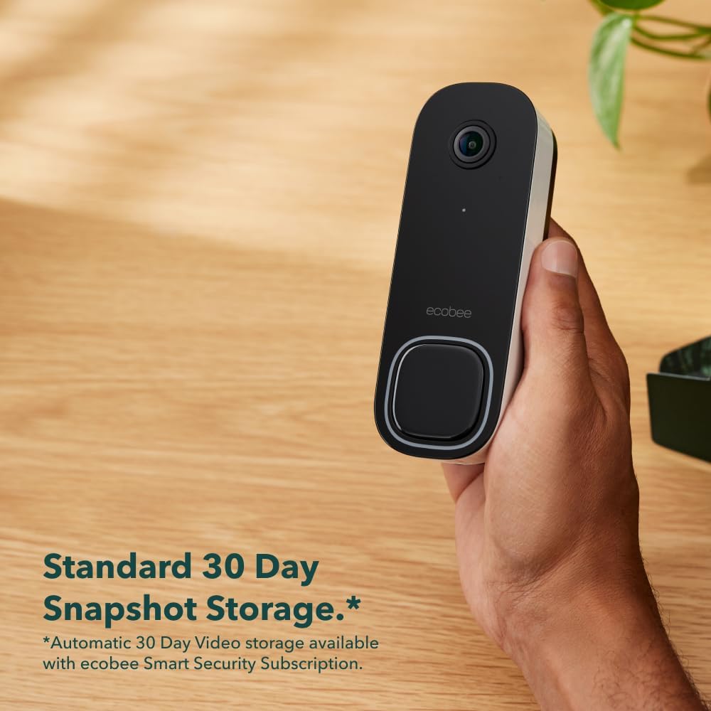 Ecobee | Smart Doorbell Camera Wired Video Doorbell - Black | EB-CAMSDB-01