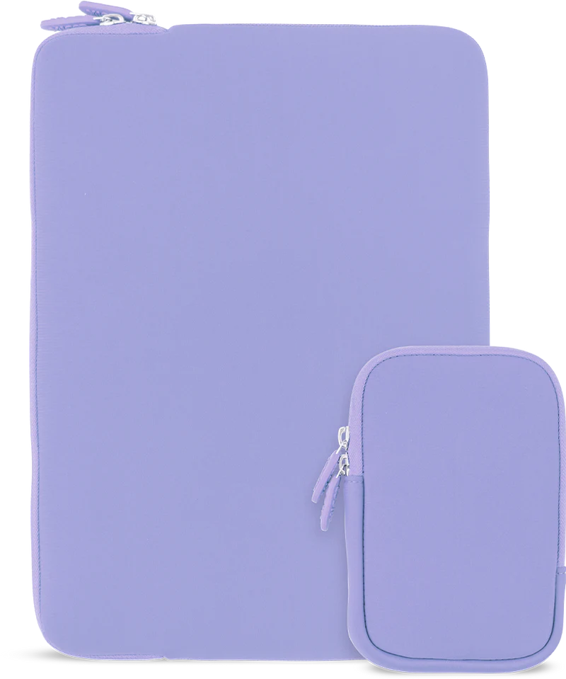 LOGiiX | Vibrance Essential Sleeve with pouch for Laptops up to 14" - Lavender | LGX-13947