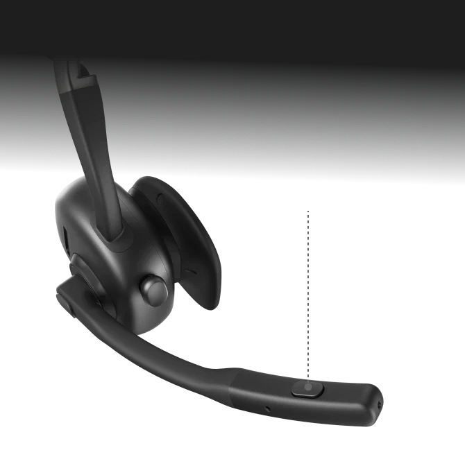 Shokz | Openmeet UC Open-Ear Bluetooth Computer Headset Noise Cancelling Mic + Mute Button - Black | C610-AC-BK-CA-326