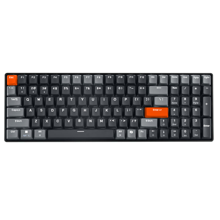 Adesso | Illuminated Mechanical VIA Compact Keyboard With CoPilot Ai Hotkey Wired/Wireless/Bluetooth Multi-OS - Black | EASYTOUCH 1200