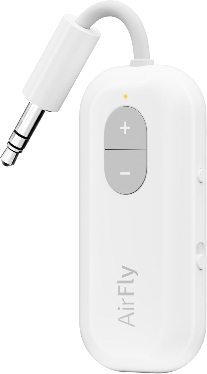 Twelve South | AirFly SE Bluetooth Wireless Audio Transmitter for AirPods/Wireless or Noise-Cancelling Headphones - White | TS-2516