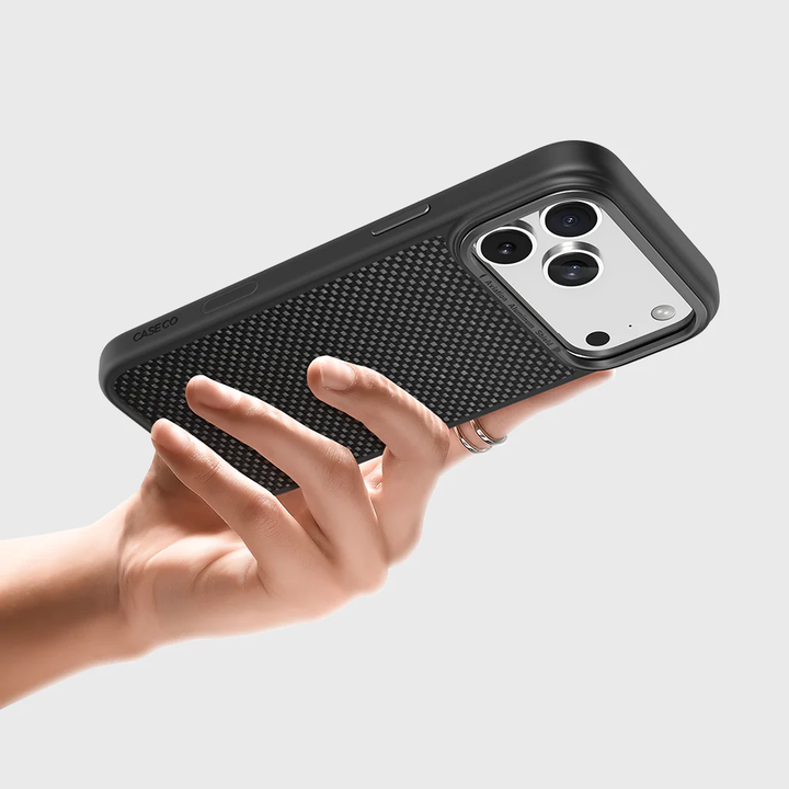 Caseco | Aramid Fiber Weave Pattern iPhone 17 Pro Case - Black | C28E7-51