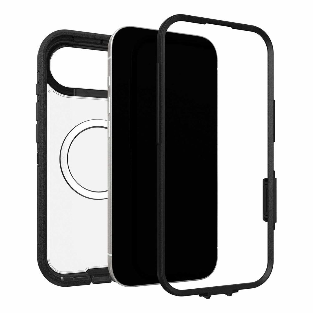 OtterBox | Defender Pro XT MagSafe Case w/Holster in Bulk Packaging iPhone 17 Air - Dark Side Black | 76-000101
