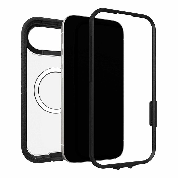 OtterBox | Defender Pro XT MagSafe Case w/Holster in Bulk Packaging iPhone 17 Air - Dark Side Black | 76-000101