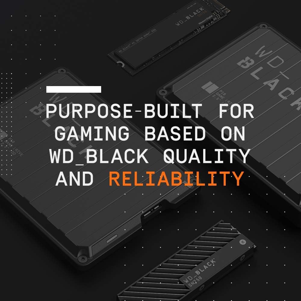 Western Digital | Game Drive  5TB P10 Compatible with PS4, Xbox One, PC, & Mac - Black | WDBA3A0050BBK-WESN