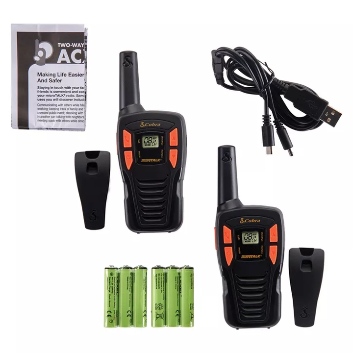 Cobra | 16-Mile Range Two-Way Radio Walkie Talkies - 3 Pack | ACXT145-3