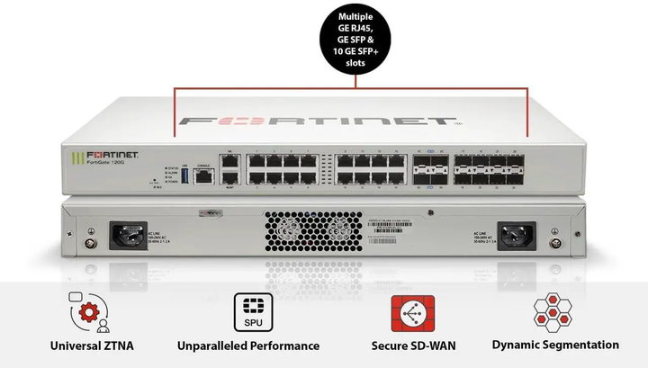 Fortinet | 120G Network Security Appliance Plus 1 Year FortiGuard Unified Threat Protection (UTP) and FortiCare Premium | FG-120G-BDL-950-12
