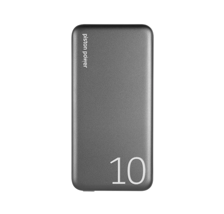 LOGiiX | Piston Power 10000 mAh Aluminum Power Bank - Graphite Grey | LGX-13671