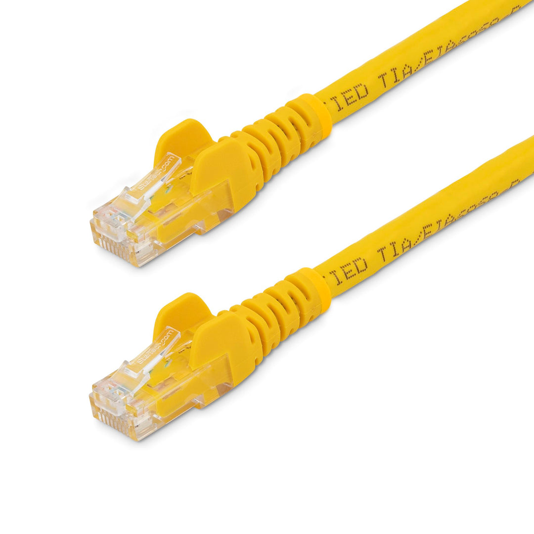 Startech | CAT6 Ethernet Cable 10 Gigabit Snagless RJ45 650MHz 100W PoE Patch Cord 15ft - Yellow | N6PATCH15YL
