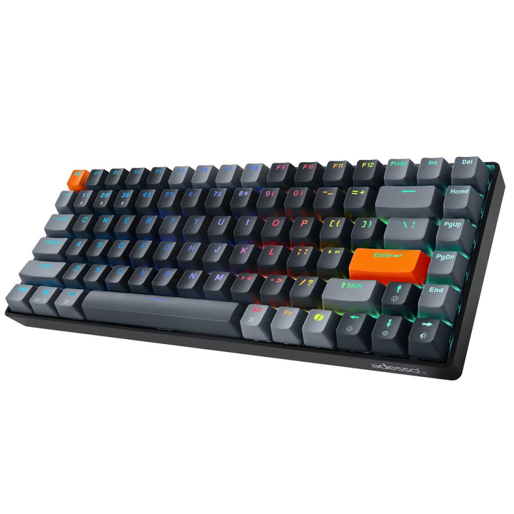 Adesso | Illuminated Mechanical VIA Desktop Keyboard With CoPilot Ai Hotkey Wired/Wireless/Bluetooth Multi-OS |  ADD-EASYTOUCH 1000