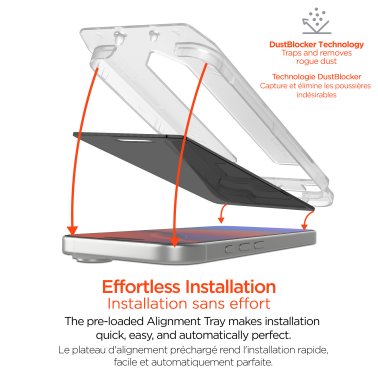 HyperGear | 4-way Privacy Glass Screen Protector iPhone 17 /17 Pro /16 Pro w/Installation Applicator Tray | 16452