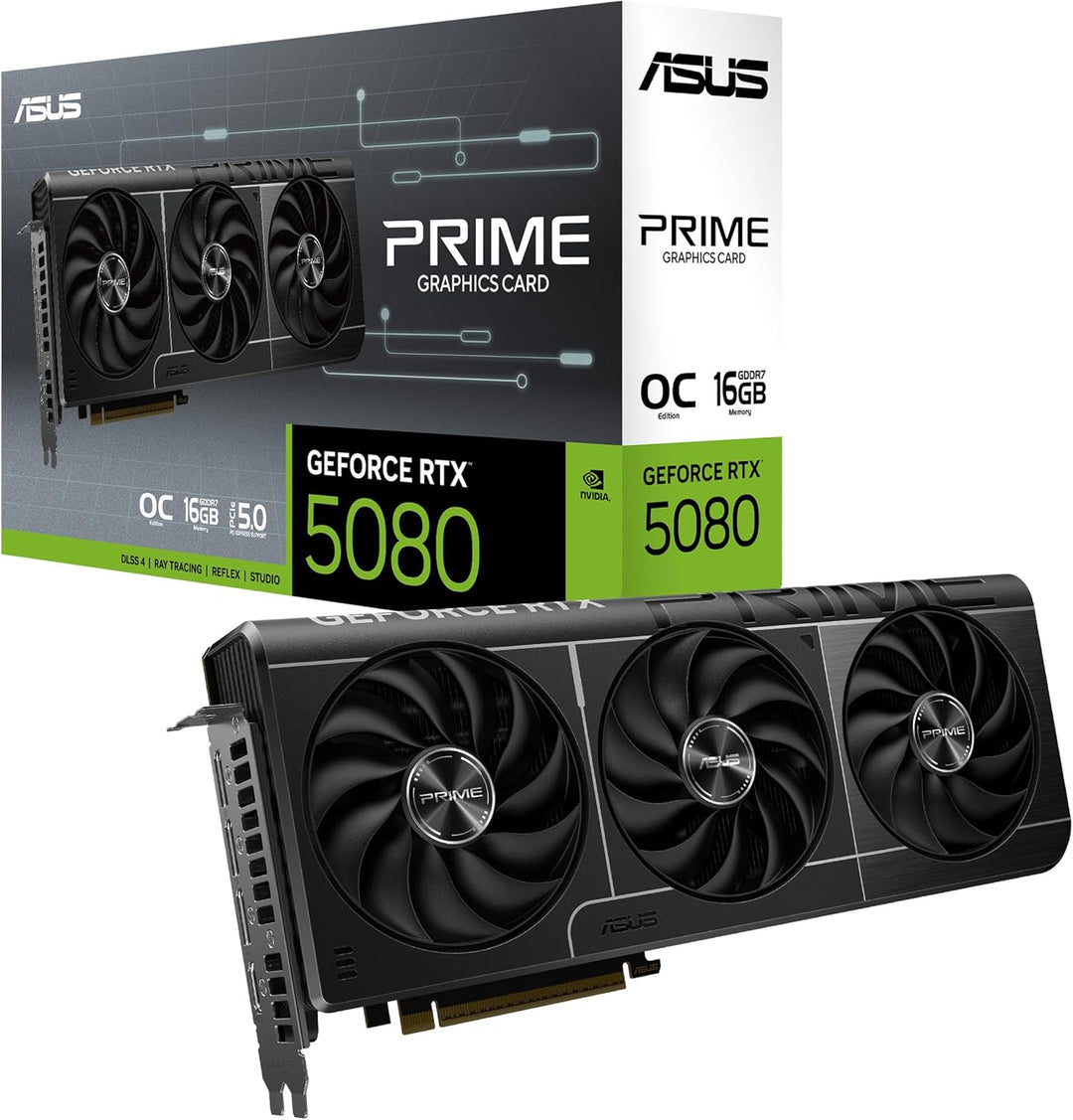 ASUS | Video Card Prime GeForce RTX 5080 16GB GDDR7 OC Edition Graphics Card | PRIME-RTX5080-O16G
