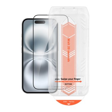 HyperGear | Edge-to-Edge Glass Screen Protector iPhone 16 / 16e / 15 /14 / 13 w/Installation Applicator Tray | 16499