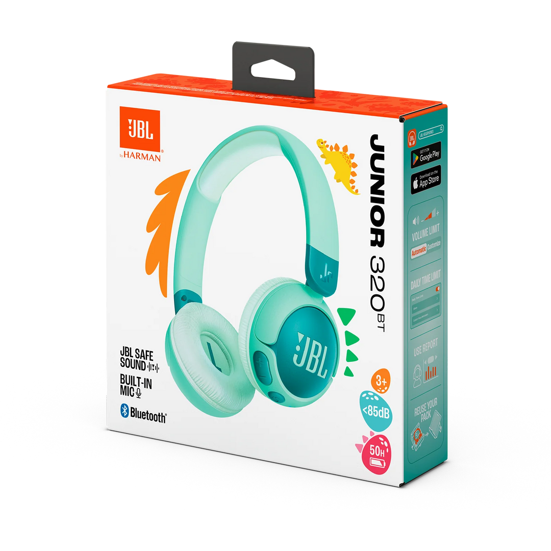 JBL | Junior 320BT Wireless On-Ear Bluetooth - Green | JBLJR320BTGRNAM