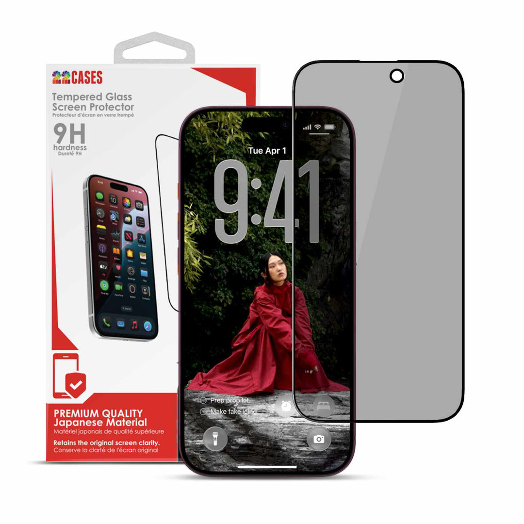 22 Cases | Privacy Glass Screen Protector iPhone 18 Pro with 2.5D Curved Edge | 22PRIIPH18PRO