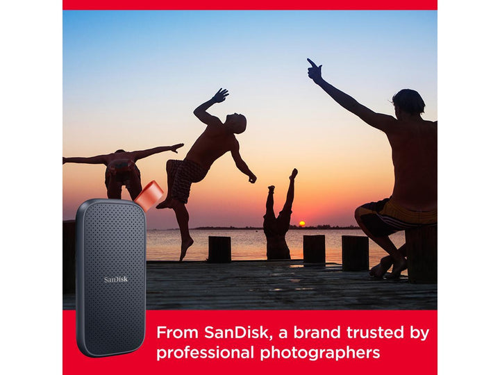 SanDisk | Portable 1TB USB-A 3.2 External Solid State Drive - Black | SDSSDE30-1T00-G26