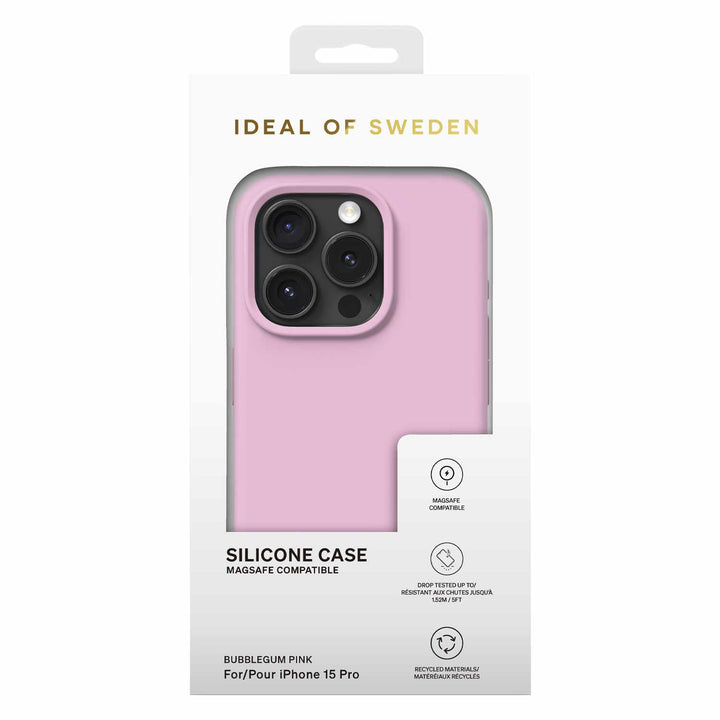 Ideal of Sweden |Silicone MagSafe Case Bubblegum Pink for iPhone 15 Pro  - Pink | 120-8272