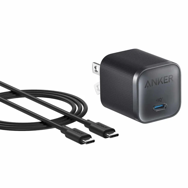 Anker | Nano Charger with USB-C to USB-C 6FT Cable 45W - Black | B2692J115